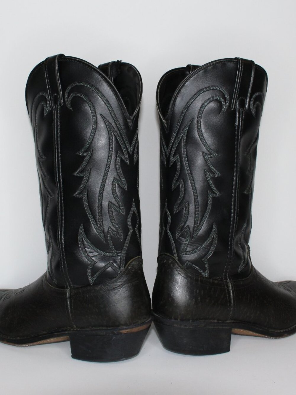 Laredo Black Leather Cowboy Boots (US 9.5 EE) - Picture 8 of 12